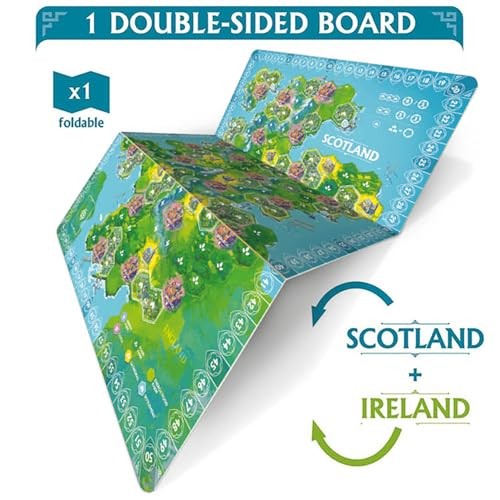 Mighty Boards: Rebirth - Tile Laying Board Game  Double-Sided Board Scotland-Ireland  Eurogame Set in a Lush & Hopeful Future  Age 10+  2 to 4 Players