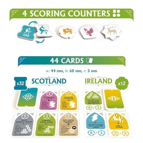 Mighty Boards: Rebirth - Tile Laying Board Game  Double-Sided Board Scotland-Ireland  Eurogame Set in a Lush & Hopeful Future  Age 10+  2 to 4 Players