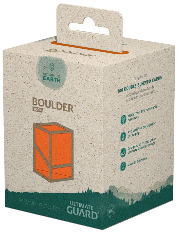 Ultimate Guard Return to Earth Boulder Deck Case 100+ Standard Size Orange