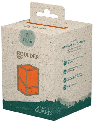 Ultimate Guard Return to Earth Boulder Deck Case 100+ Standard Size Orange